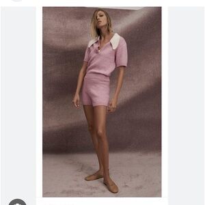 Zara Pink Knit Playsuit size S
